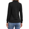 image:imageDecrum Casual Long Sleeve Polo Shirts for WomenWomens Lgs Rib Polo Shirt  Black