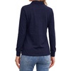 image:imageDecrum Casual Long Sleeve Polo Shirts for WomenWomens Lgs Rib Polo Shirt  Navy