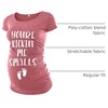 image:imageGraphic Maternity Shirts for Women  Kicking Me Small Funny Pregnancy TopsHeather Pink