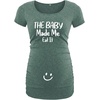 image:imageGraphic Maternity Shirts for Women Short Sleeve Funny Pregnancy Tops TeesSea Green Baby Made Me Eat It Maternity Shirt