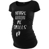 image:imageGraphic Maternity Shirts for Women  Kicking Me Small Funny Pregnancy TopsBlack