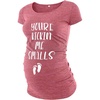 image:imageGraphic Maternity Shirts for Women  Kicking Me Small Funny Pregnancy TopsHeather Pink