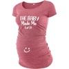 Heather Pink- Baby Made Me Eat It Maternity Shirt