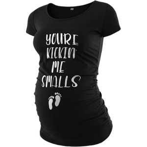 image:imageGraphic Maternity Shirts for Women  Kicking Me Small Funny Pregnancy TopsBlack