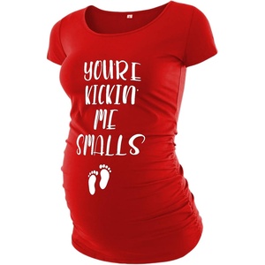 image:imageGraphic Maternity Shirts for Women  Kicking Me Small Funny Pregnancy TopsRed
