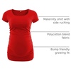 image:imageDecrum Maternity Shirts for Women  Soft Side Ruched Womens Pregnancy TopsRed