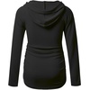 image:imageHooded Maternity Long Sleeve Shirt  Pregnancy Full Sleeves Tops for WomenBlack