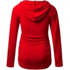 image:imageHooded Maternity Long Sleeve Shirt  Pregnancy Full Sleeves Tops for WomenRed