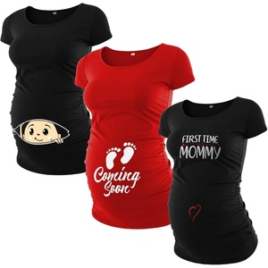 image:imagePack of 03 Maternity Shirts for Women Multipack Graphic Pregancy Tees amp TopSet 2