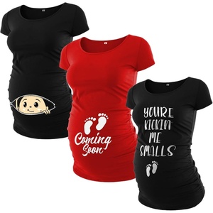 image:imagePack of 03 Maternity Shirts for Women Multipack Graphic Pregancy Tees amp TopSet 22