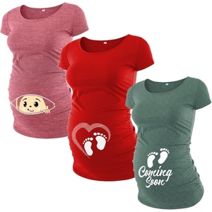 image:imagePack of 03 Maternity Shirts for Women Multipack Graphic Pregancy Tees amp TopSet 45