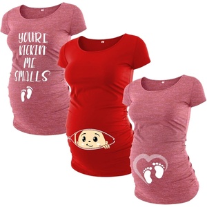 image:imagePack of 03 Maternity Shirts for Women Multipack Graphic Pregancy Tees amp TopSet 47