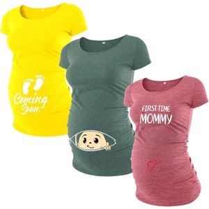 image:imagePack of 03 Maternity Shirts for Women Multipack Graphic Pregancy Tees amp TopSet 48