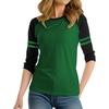 image:imageDecrum 34 Sleeve Tops for Women  Striped Sleeve Casual Raglan Baseball Shirt WomenGreen Black