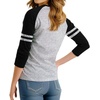 image:imageDecrum 34 Sleeve Tops for Women  Striped Sleeve Casual Raglan Baseball Shirt WomenHeather Gray Black