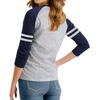 image:imageDecrum 34 Sleeve Tops for Women  Striped Sleeve Casual Raglan Baseball Shirt WomenHeather Gray Navy Blue