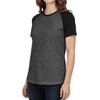 image:imageDecrum Raglan Shirt Women  Short Sleeve Casual Womens Baseball Tee ShirtsCharcoal Grey  Black