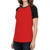image:imageDecrum Raglan Shirt Women  Short Sleeve Casual Womens Baseball Tee ShirtsRed  Black