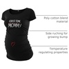image:imageGraphic Maternity Shirts for Women Short Sleeve Funny Pregnancy Tops TeesBlack