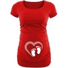 image:imageMaternity Shirts for Women  Graphic Short Sleeve Funny Pregnancy Top TeesRed