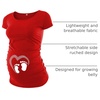 image:imageMaternity Shirts for Women  Graphic Short Sleeve Funny Pregnancy Top TeesRed