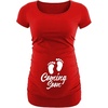 image:imageMaternity Shirts for Women Short Sleeve Funny Graphic Pregnancy Tops TeesRed