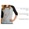 image:imagePack Of 3 Raglan Shirt Women 34 Sleeves Crew Neck Multipack Baseball TeesPack of 3  Set13