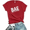 image:imageBest Aunt Ever BAE Shirts  Short Sleeves Crew Neck Graphic Tees For WomenRed