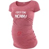image:imageGraphic Maternity Shirts for Women Short Sleeve Funny Pregnancy Tops TeesHeather Pink