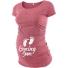 image:imageMaternity Shirts for Women Short Sleeve Funny Graphic Pregnancy Tops TeesHeather Pink