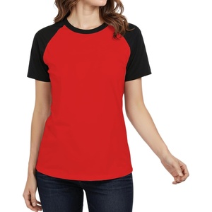 image:imageDecrum Raglan Shirt Women  Short Sleeve Casual Womens Baseball Tee ShirtsRed  Black