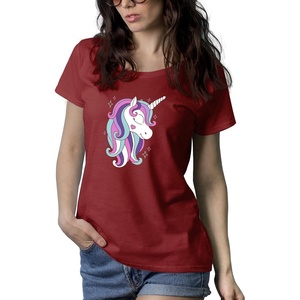 image:imageDecrum Unicorn Shirts for Women  Cute Graphic Unicorn Tees amp TopsRed  Shy Unicorn