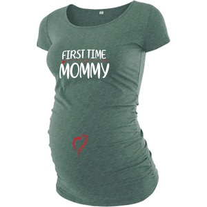 image:imageGraphic Maternity Shirts for Women Short Sleeve Funny Pregnancy Tops TeesSea Green