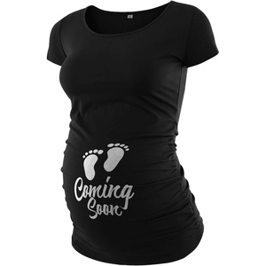 image:imageMaternity Shirts for Women Short Sleeve Funny Graphic Pregnancy Tops TeesBlack