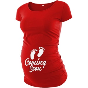 image:imageMaternity Shirts for Women Short Sleeve Funny Graphic Pregnancy Tops TeesRed
