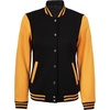 image:imageDecrum Bomber Varsity Jacket Women  High School Letterman Baseball JacketsBlack Yellow