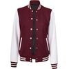 image:imageDecrum Bomber Varsity Jacket Women  High School Letterman Baseball JacketsMaroon White