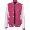 image:imageDecrum Bomber Varsity Jacket Women  High School Letterman Baseball JacketsPink White