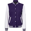image:imageDecrum Bomber Varsity Jacket Women  High School Letterman Baseball JacketsPurple White