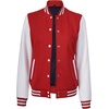 image:imageDecrum Bomber Varsity Jacket Women  High School Letterman Baseball JacketsRed White
