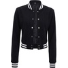 image:imageDecrum Letterman Varsity Jacket Women  Casual Highschool Baseball Style Cropped Bomber Jacket WomenBlack