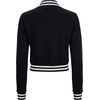 image:imageDecrum Letterman Varsity Jacket Women  Casual Highschool Baseball Style Cropped Bomber Jacket WomenBlack