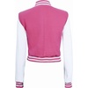 image:imageDecrum Letterman Varsity Jacket Women  Casual Highschool Baseball Style Cropped Bomber Jacket WomenPink and White