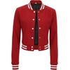image:imageDecrum Letterman Varsity Jacket Women  Casual Highschool Baseball Style Cropped Bomber Jacket WomenRed