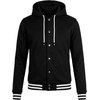 image:imageDecrum Mens Letterman Bomber Hooded Varsity JacketsBlack