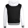 image:imageDecrum Mens Letterman Bomber Hooded Varsity JacketsBlack White