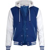 image:imageDecrum Mens Letterman Bomber Hooded Varsity JacketsRoyal Blue White