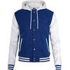 image:imageDecrum Mens Letterman Bomber Hooded Varsity JacketsRoyal Blue White