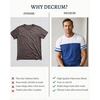 image:imageDecrum Mens Short Sleeve Crew Neck Striped T ShirtsDenim Blue  2 Stripes Short Sleeve