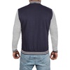 image:imageDecrum Varsity Jacket Men  Letterman Bomber Style Mens Baseball JacketsNavy Blue Heather Grey